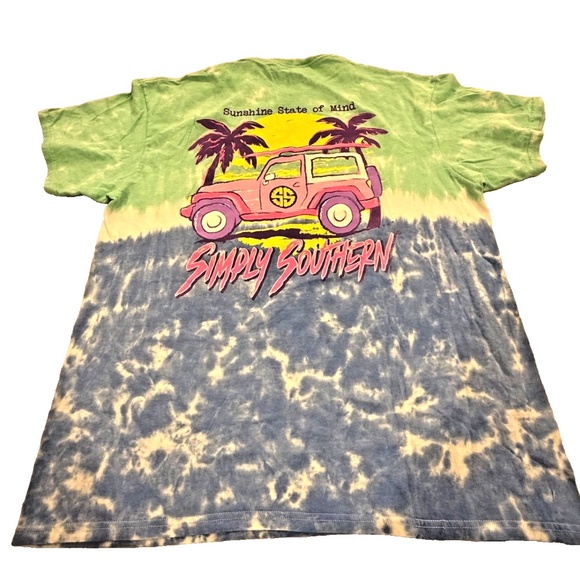 Simply Southern Cotton Jeep Surf Southern State of Mind T-Shirt; Tie Dye Large - Picture 7 of 7